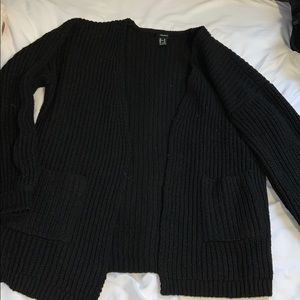Black knit cardigan